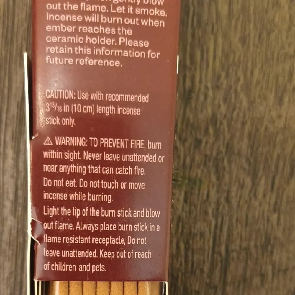 Room Essentials Wildwood Incense w/ Holder, NWT